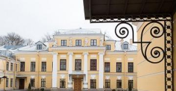 ग्रैंड ड्यूक पॉल अलेक्जेंड्रोविच का महल - शाही महल एक कार्यालय सोफे के पीछे का टुकड़ा